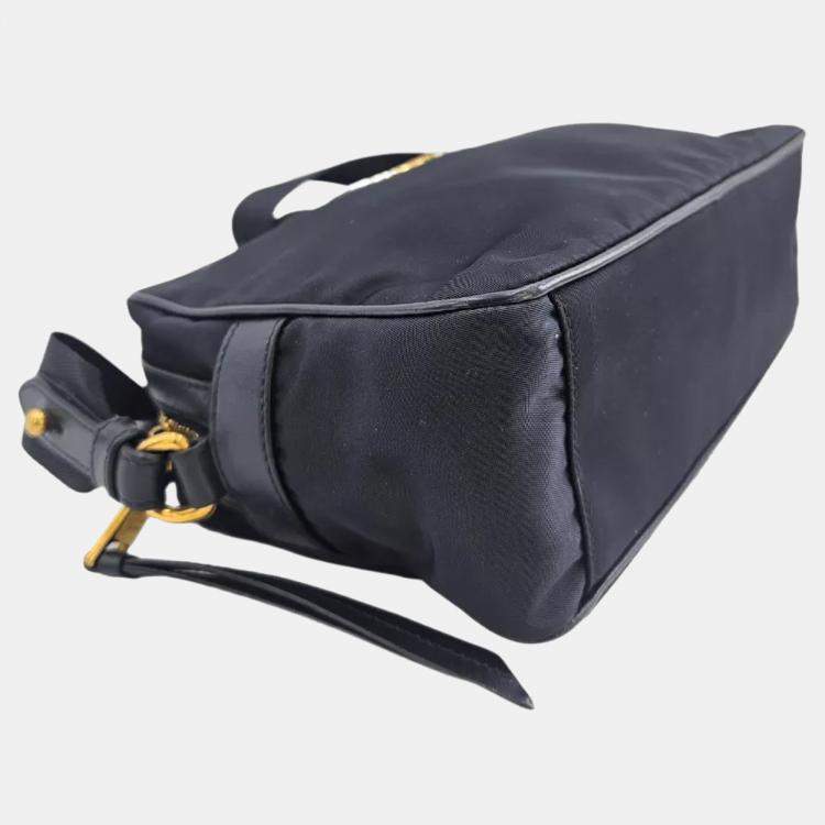 Pre Owned Prada Tessuto Bandoliera Navy Nylon Camera Bag