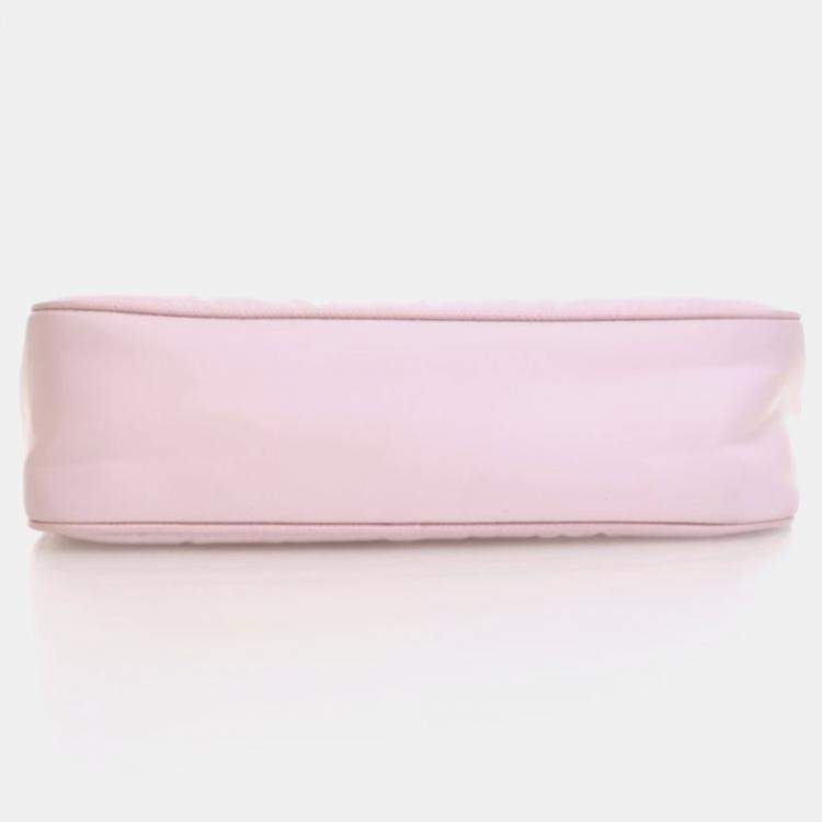 Pre Owned Prada Re-Edition 2005 Pink Nylon Shoulder Bag