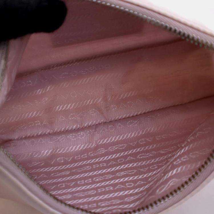 Pre Owned Prada Re-Edition 2005 Pink Nylon Shoulder Bag