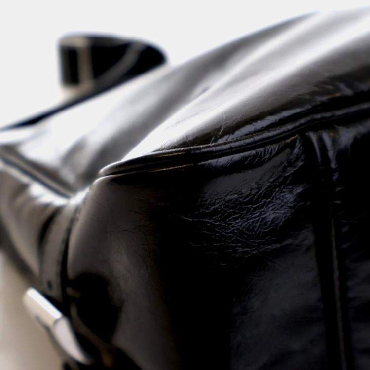Pre Owned Prada Black Calfskin Shoulder Bag