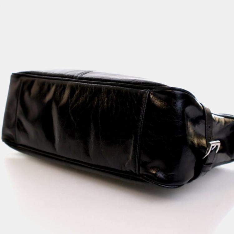 Pre Owned Prada Black Calfskin Shoulder Bag