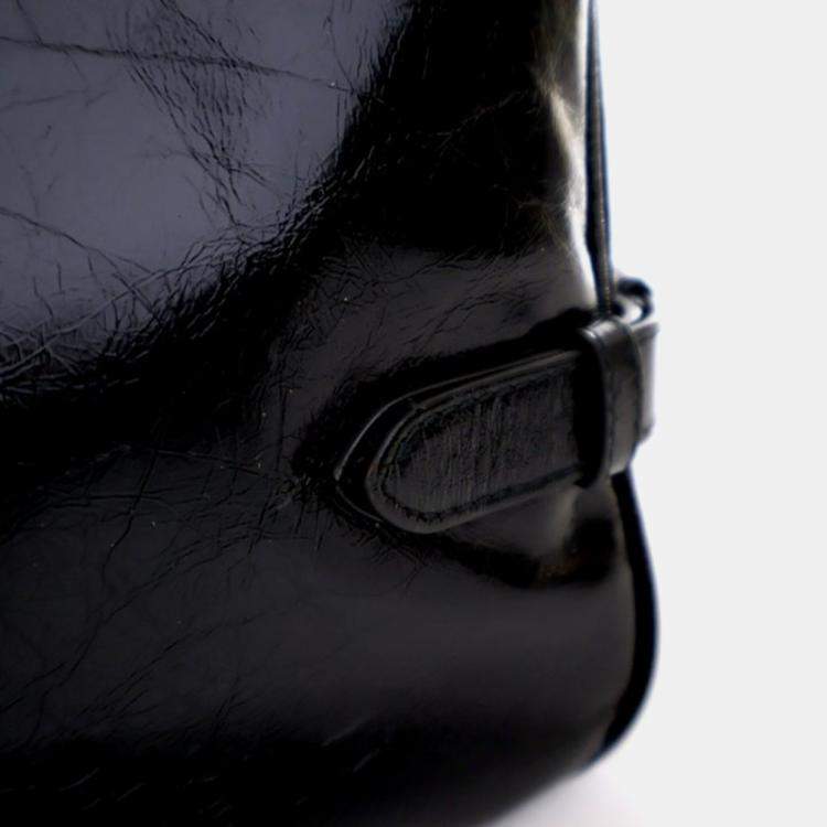 Pre Owned Prada Black Calfskin Shoulder Bag
