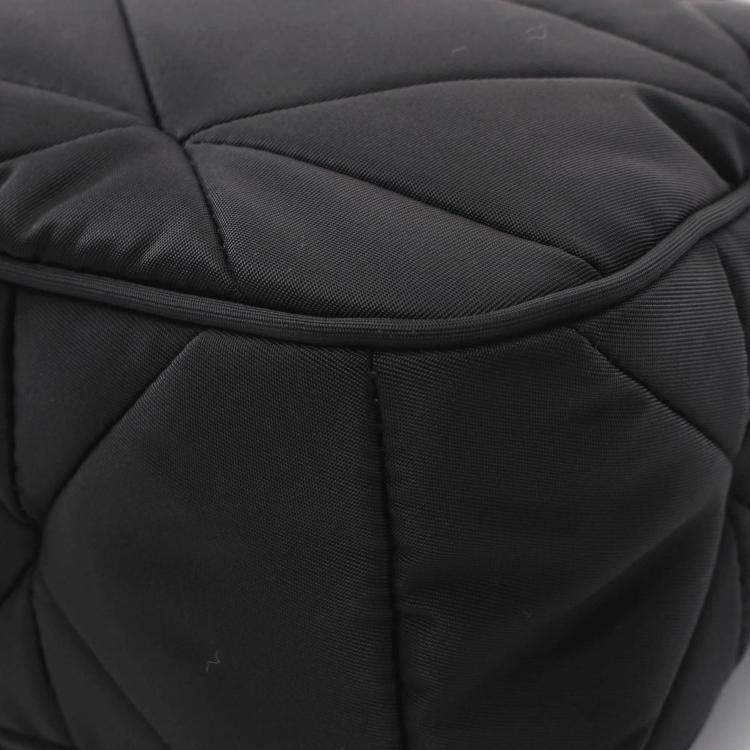 Pre Owned Prada Tessuto Quilting Black Nylon Shoulder Bag