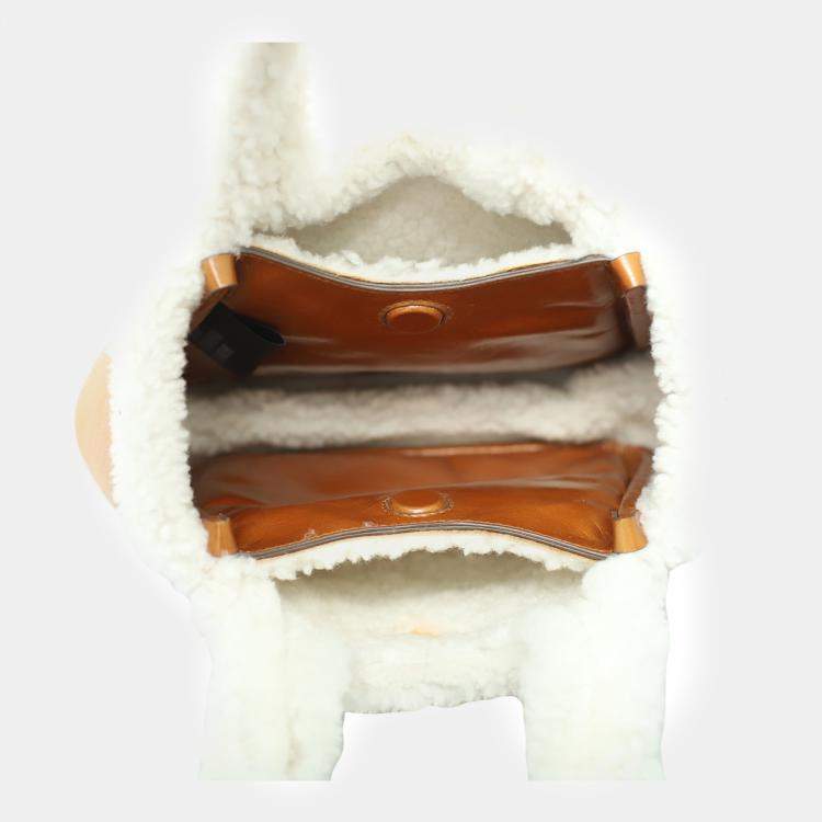 Pre Owned Prada Shearling Mini Handbag