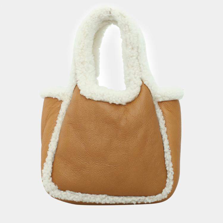 Pre Owned Prada Shearling Mini Handbag
