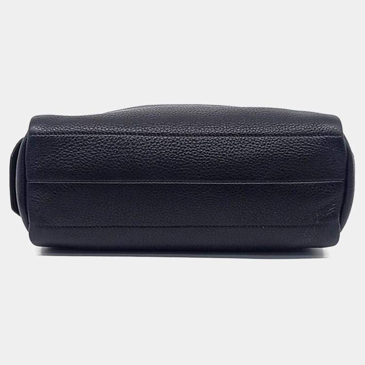 Pre Owned Prada Black Leather Dino Shoulder Bag