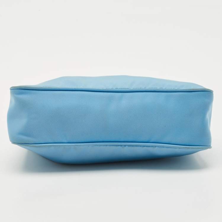 Pre Owned Prada Light Blue Nylon Re-Edition 2000 Shoulder Bag