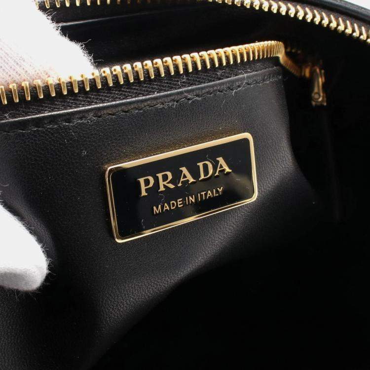 Pre Owned Prada Aimee Medium Black Leather Shoulder Bag