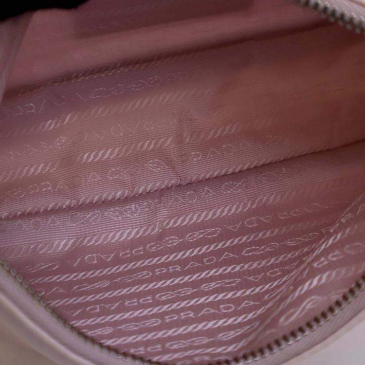 Pre Owned Prada Pink Tessuto Re Edition 2005 Satchel