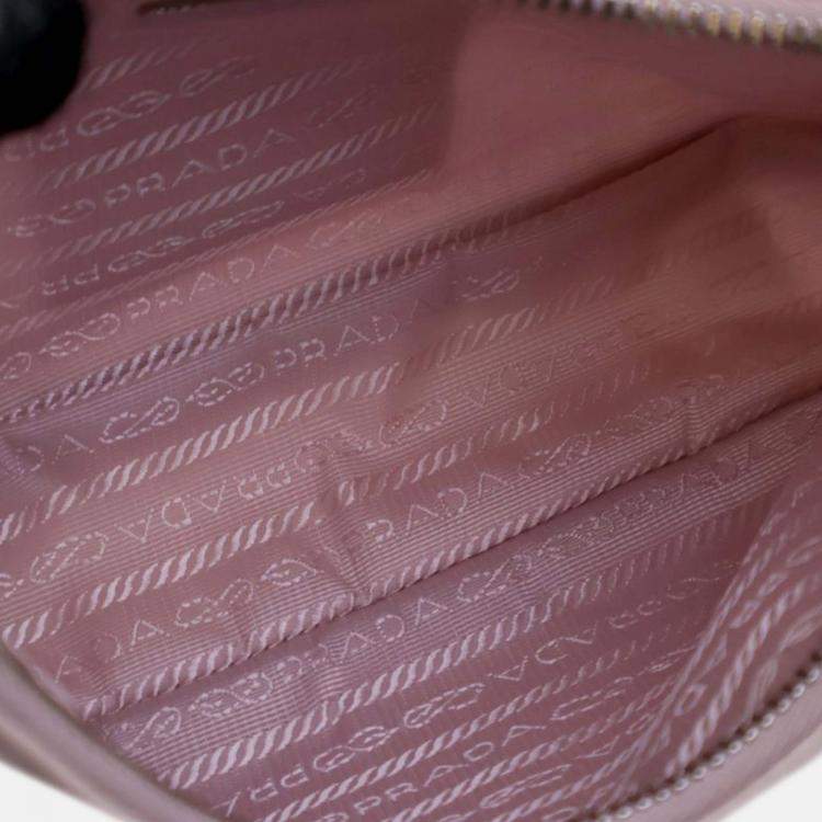 Pre Owned Prada Pink Tessuto Re Edition 2005 Satchel