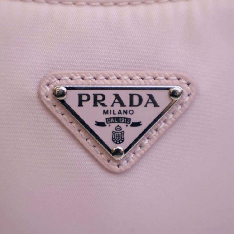 Pre Owned Prada Pink Tessuto Re Edition 2005 Satchel
