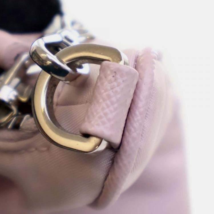 Pre Owned Prada Pink Tessuto Re Edition 2005 Satchel