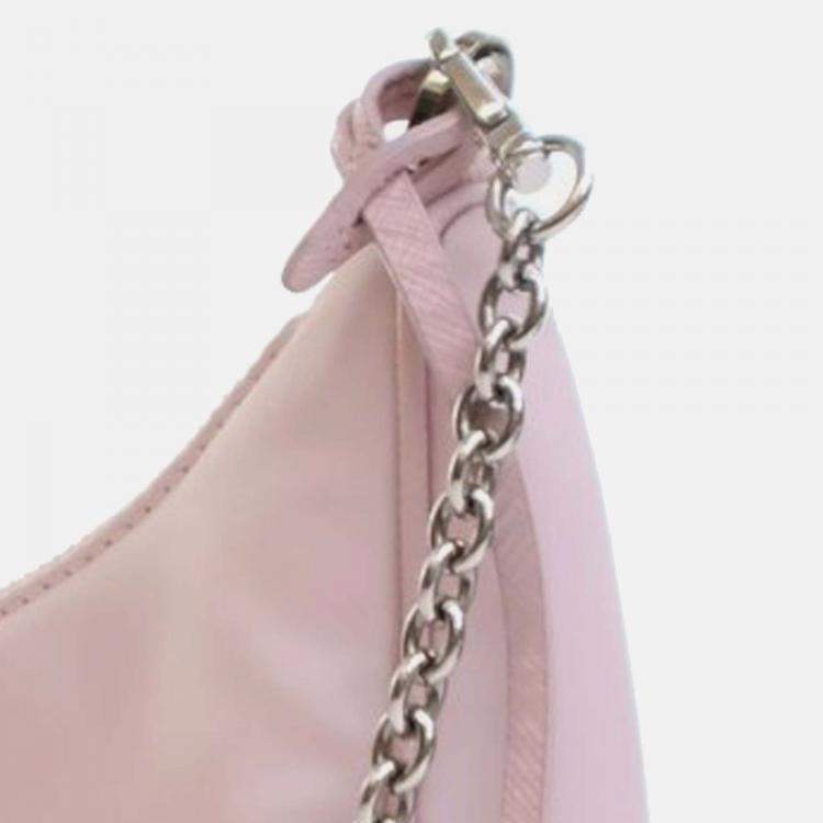 Pre Owned Prada Pink Tessuto Re Edition 2005 Satchel