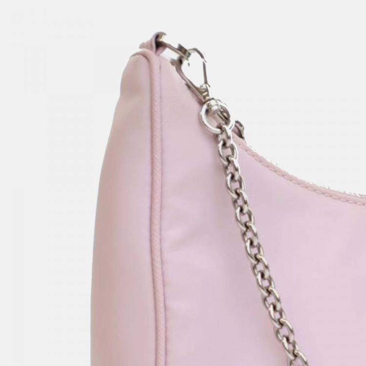 Pre Owned Prada Pink Tessuto Re Edition 2005 Satchel