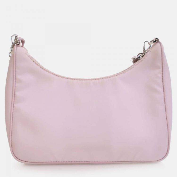 Pre Owned Prada Pink Tessuto Re Edition 2005 Satchel