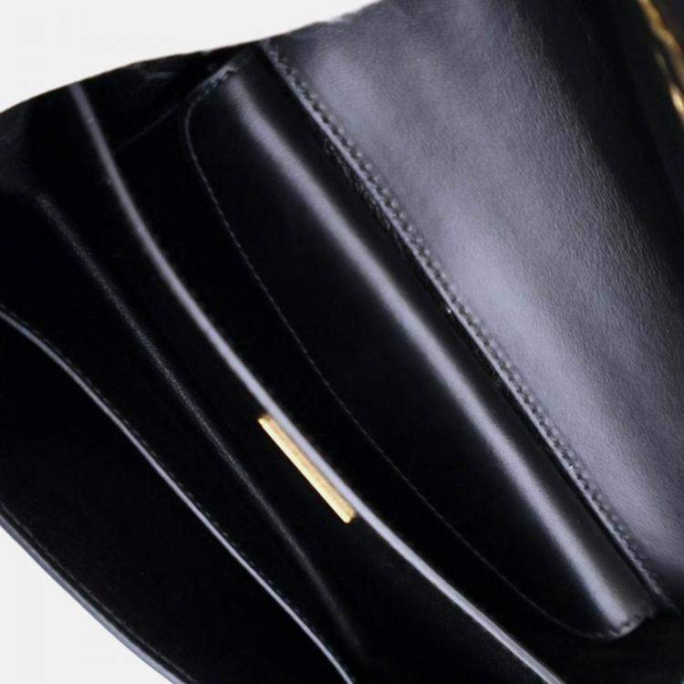 Pre Owned Prada Cahier Small Black Saffiano and Calfskin Shoulder Bag