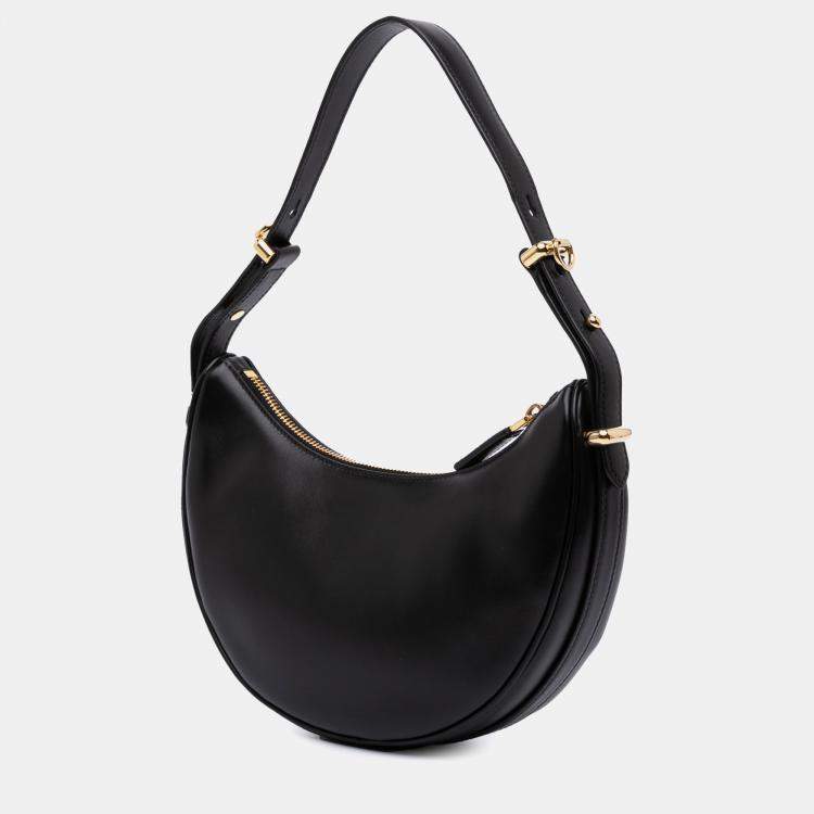 Pre Owned Prada Black Small Soft Calf Arque Satchel
