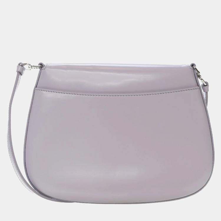 Pre Owned Prada Purple Spazzolato Cleo Shoulder Bag