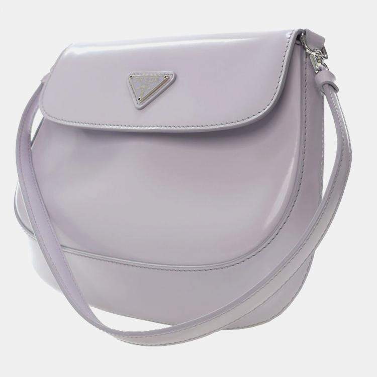 Pre Owned Prada Purple Spazzolato Cleo Shoulder Bag