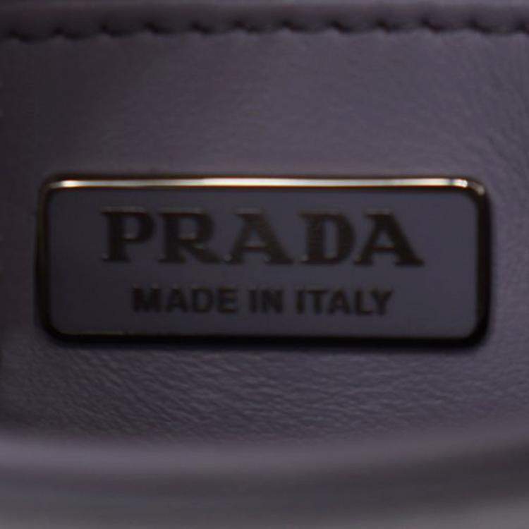 Pre Owned Prada Purple Spazzolato Cleo Shoulder Bag