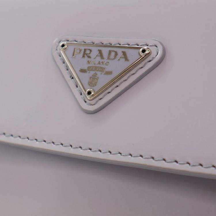 Pre Owned Prada Purple Spazzolato Cleo Shoulder Bag