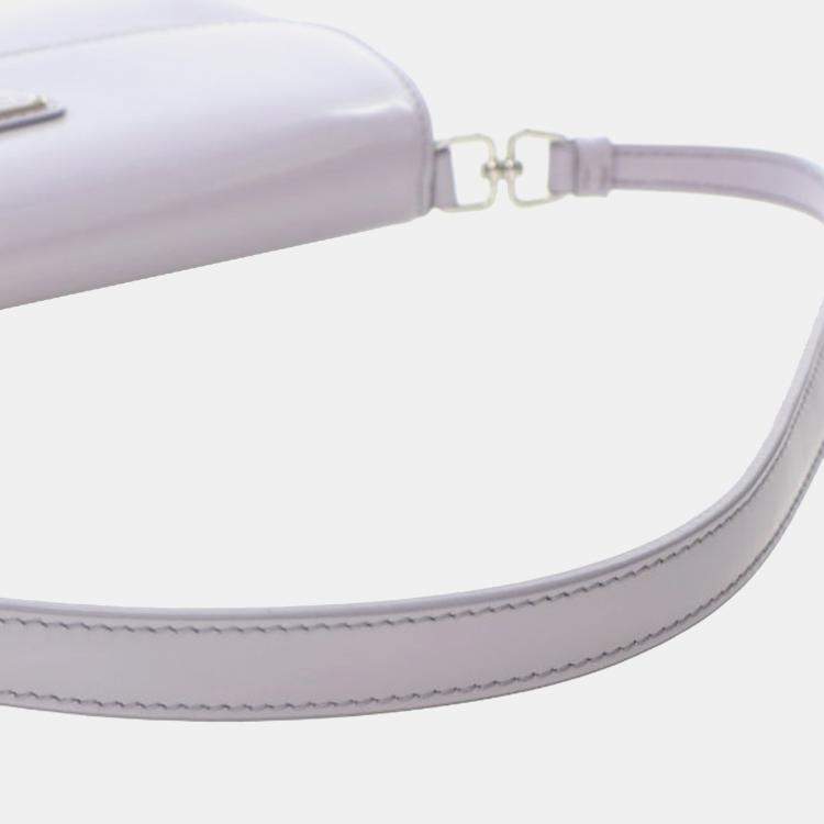 Pre Owned Prada Purple Spazzolato Cleo Shoulder Bag