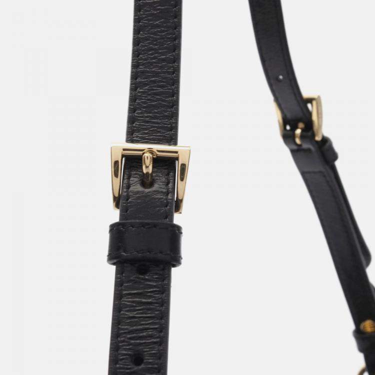 Pre Owned Prada Re-Edition Black Leather Shoulder Bag
