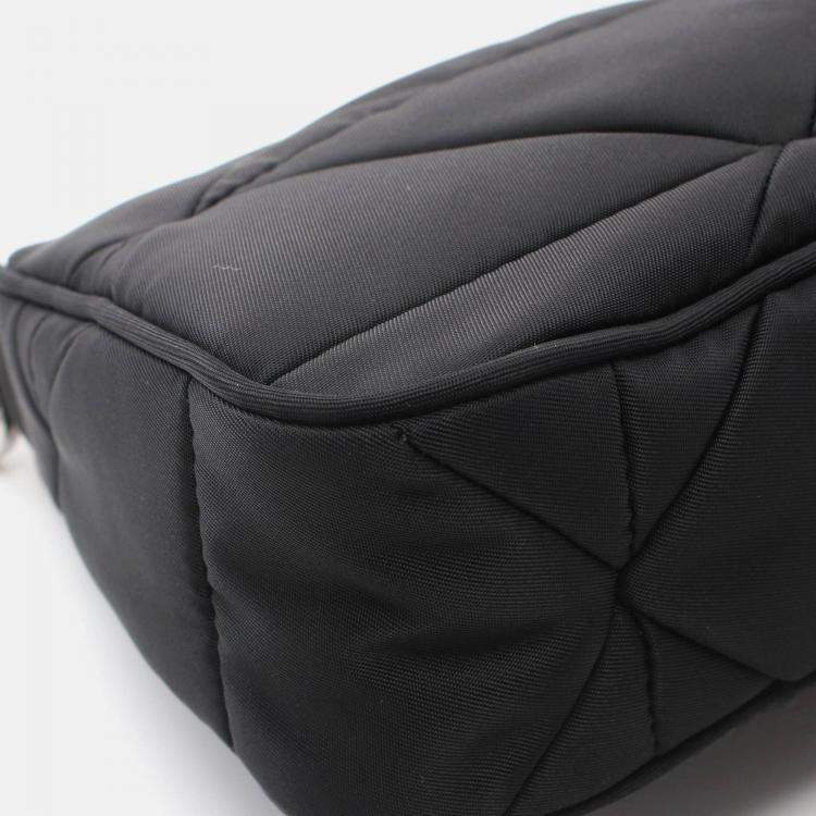 Pre Owned Prada Tessuto Black Nylon Shoulder Bag
