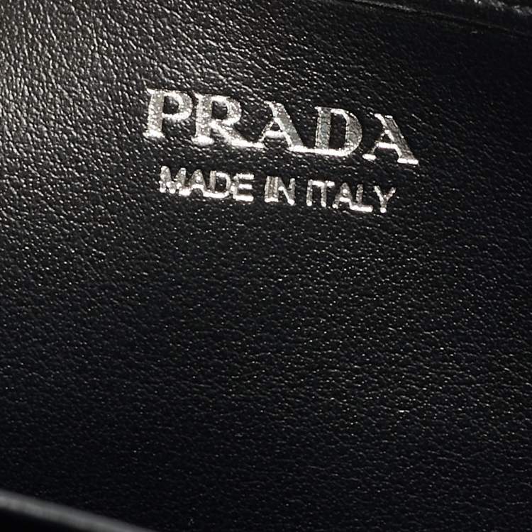 مملوكة مسبقًا Prada Black Satin Crystal Embellished Wallet on Chain