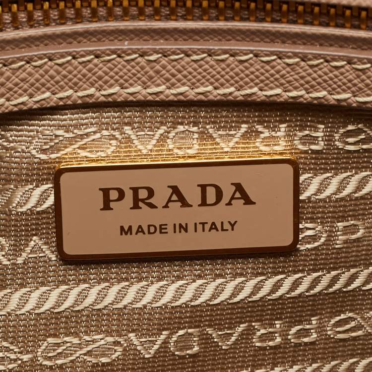 Pre Owned Prada Beige Saffiano Lux Leather Small Galleria Tote