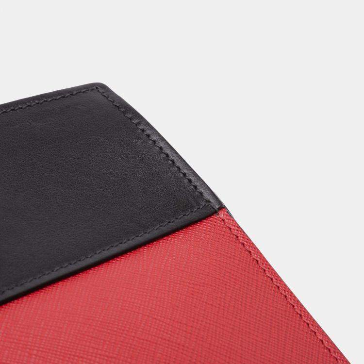 مملوكة مسبقًا Prada Red Saffiano And City Calf Esplanade Satchel