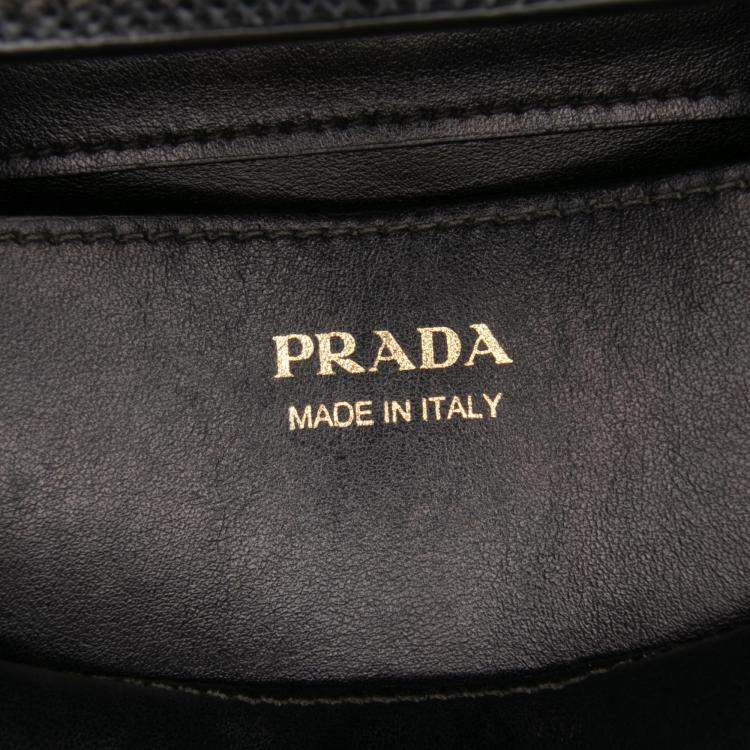 Pre Owned Prada Black Medium Saffiano Matinee Satchel