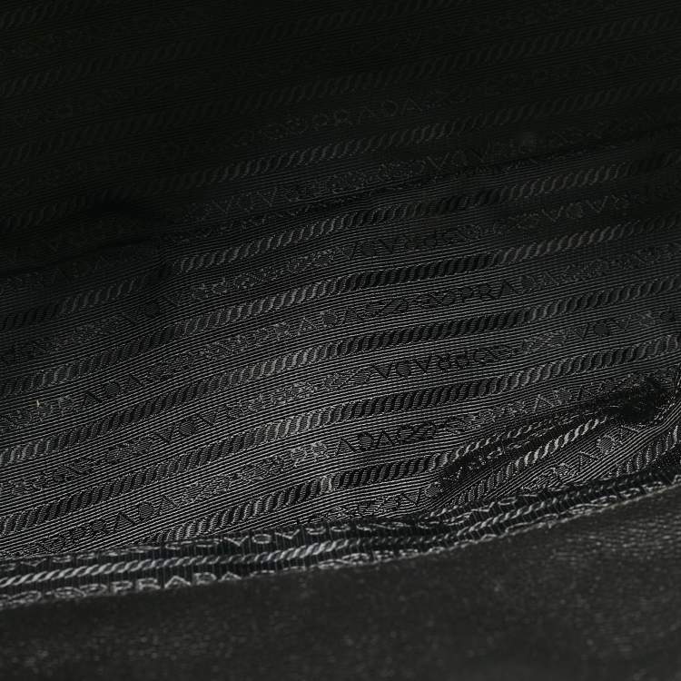 Pre Owned Prada Black Vitello Danio Leather Shopper Tote
