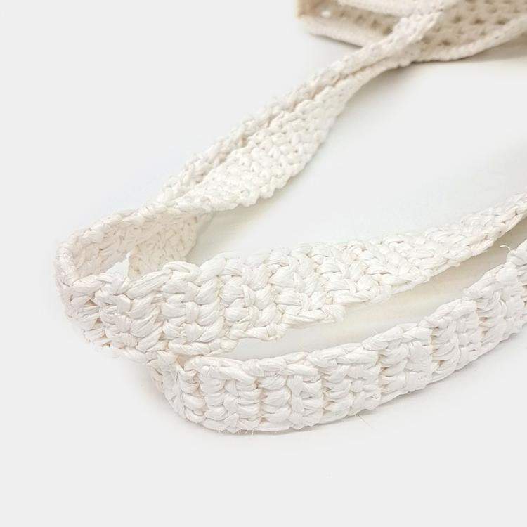Pre Owned Prada White Raffia raffia shoulder bag