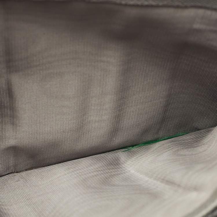 Pre Owned Prada Grey Saffiano Leather Trifold Wallet