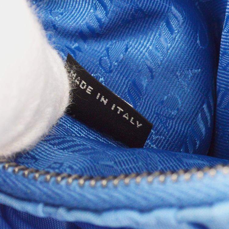 Pre Owned Prada Blue Nylon Shoulder Bag