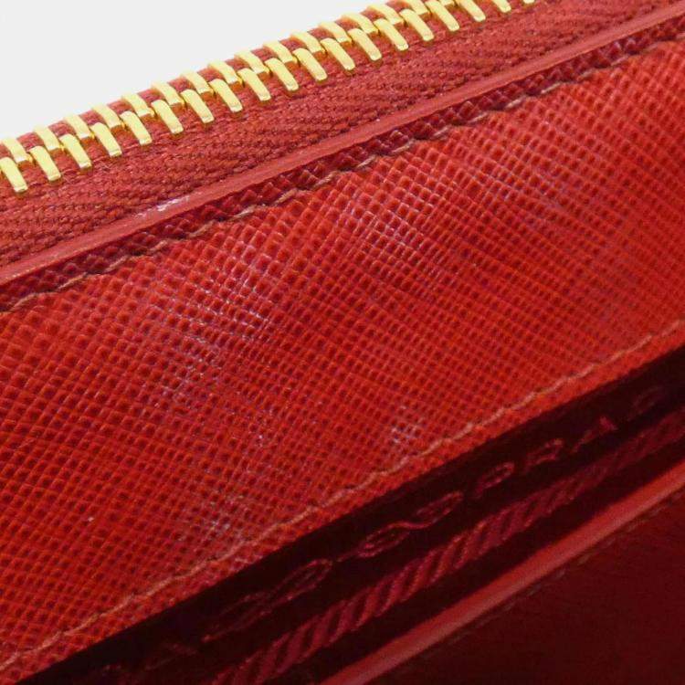 Pre Owned Prada Lux Red Saffiano Leather Handbag
