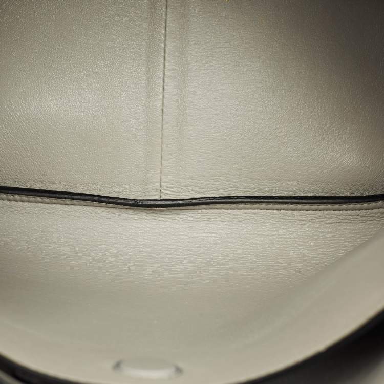 Pre Owned Prada Light Grey Vitello Daino Leather Dynamique Tote