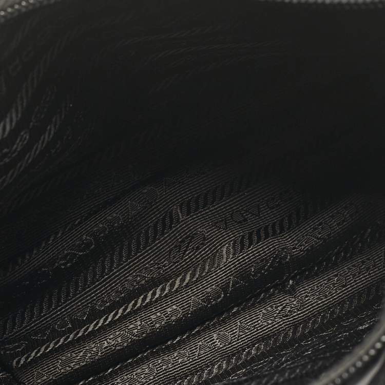 Pre Owned Prada Black Nylon Mini Re-Edition 2000 Baguette Bag