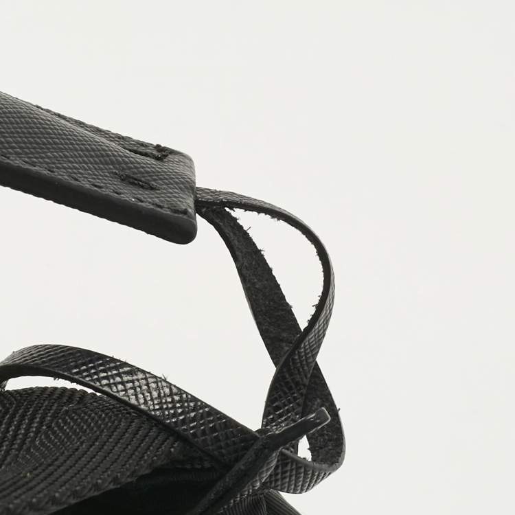 Pre Owned Prada Black Nylon Mini Re-Edition 2000 Baguette Bag