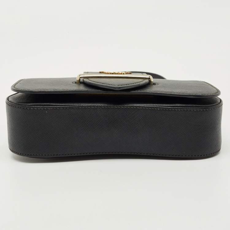 Pre Owned Prada Black Saffiano Lux Leather Sidonie Shoulder Bag