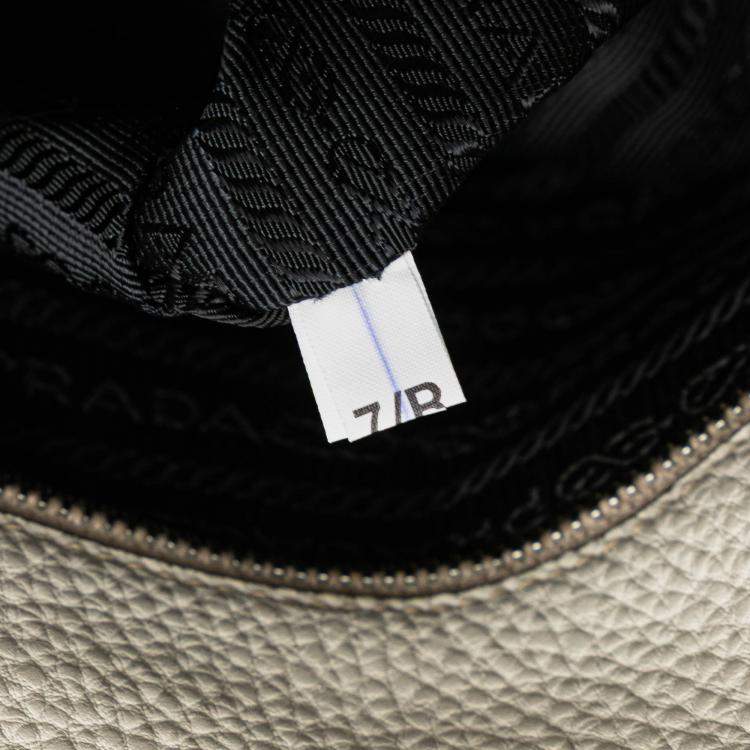 Pre Owned Prada White Vitello Daino Open Convertible Tote