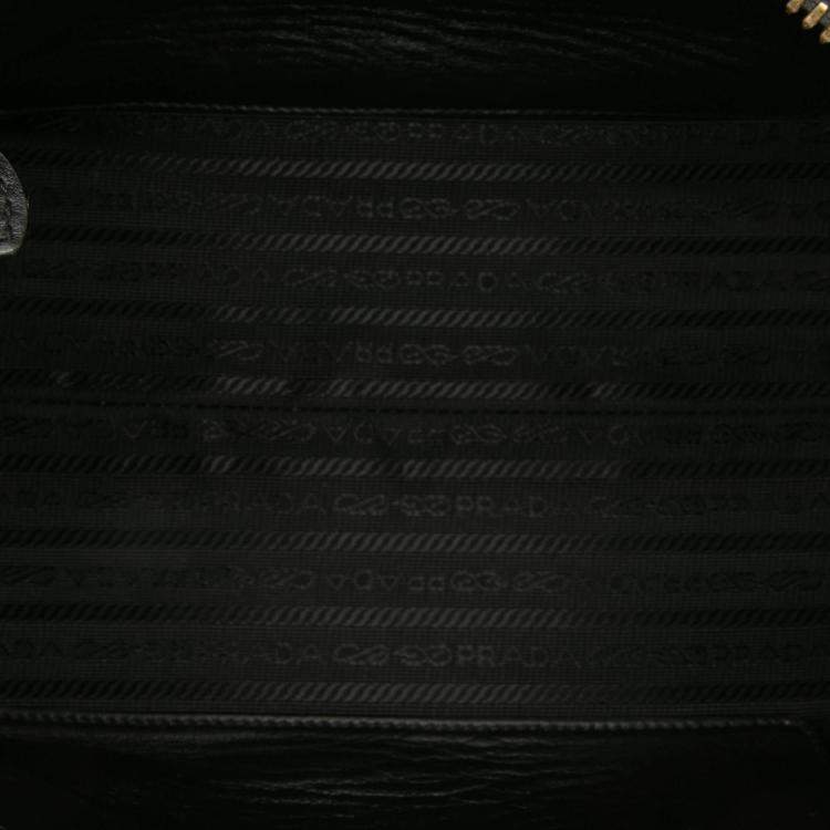 Pre Owned Prada Black Small Saffiano and City Calf Esplanade Satchel