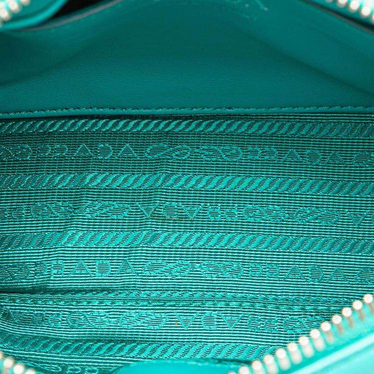 Pre Owned Prada Blue Soft Calf Diagramme Camera Bag