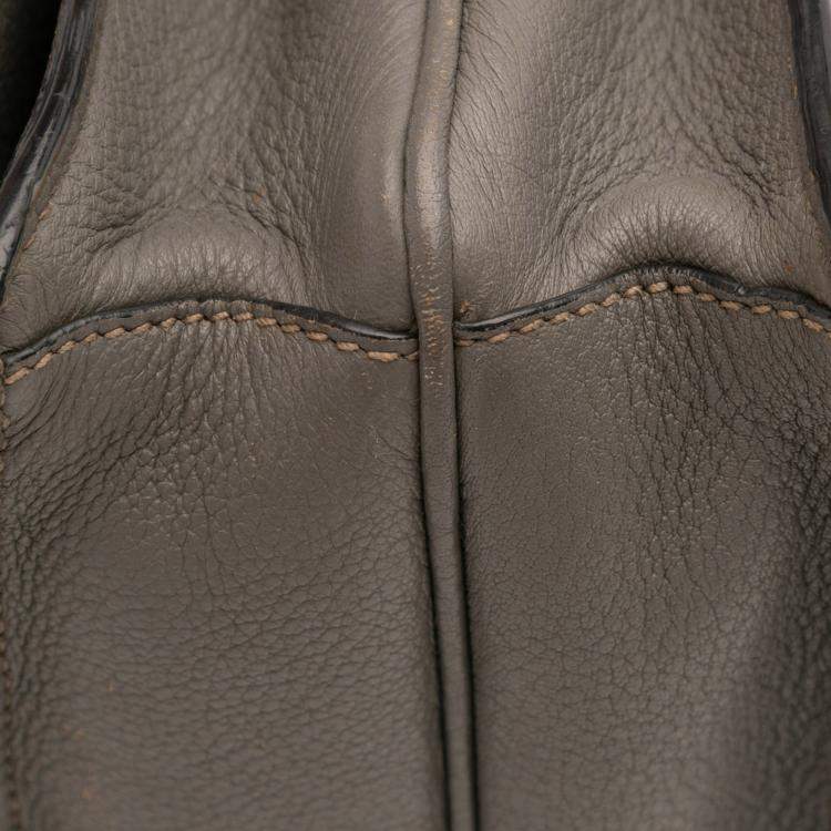 Pre Owned Prada Brown Vitello Daino Flap Crossbody