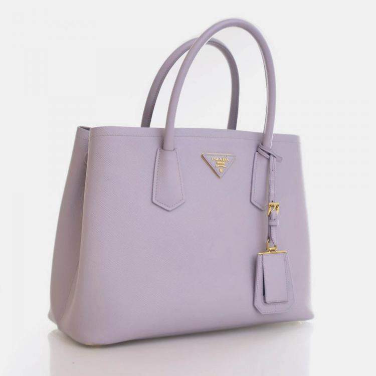 Pre Owned Prada Medium Saffiano Double Tote