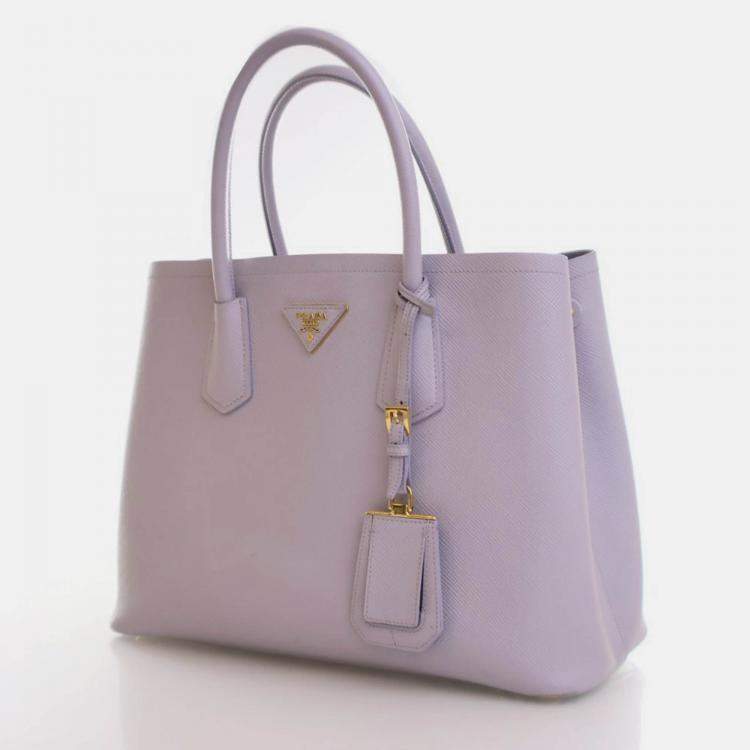 Pre Owned Prada Medium Saffiano Double Tote