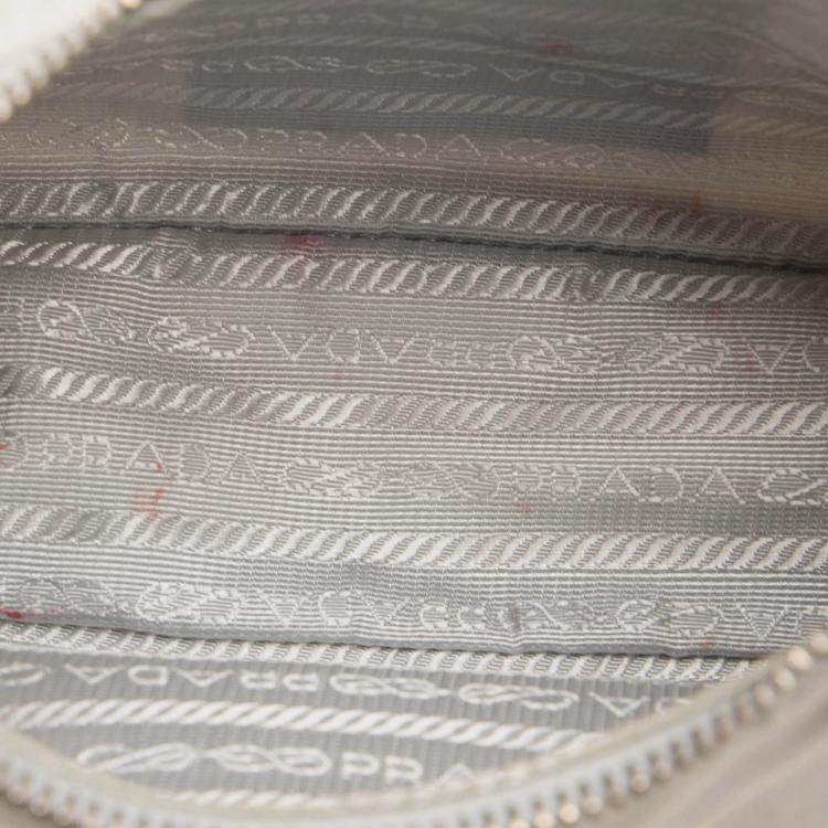 Pre Owned Prada Grey Re Nylon Re Edition 2005 Satchel