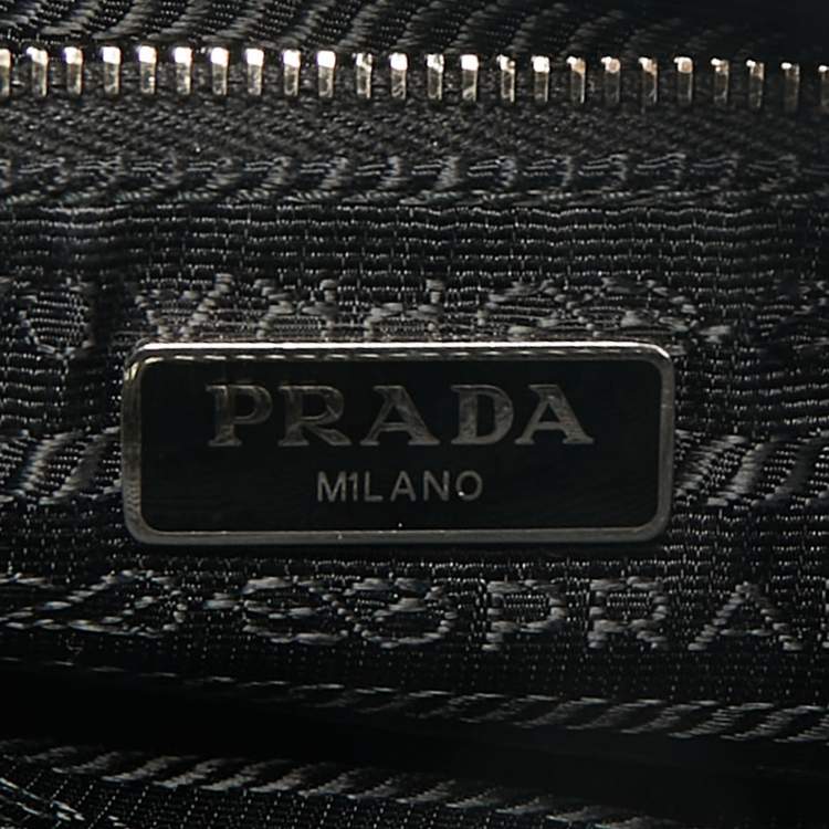 مملوكة مسبقًا Prada Black Quilted Nylon and Leather Convertible Crossbody Bag