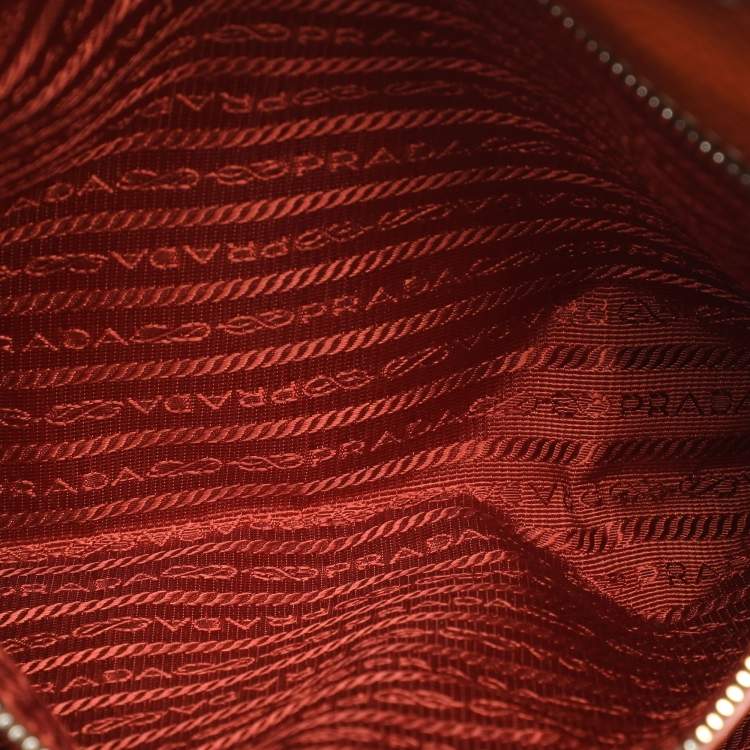 Pre Owned Prada Copper Vitello Daino Leather Tote